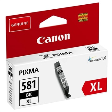 Caixa de tinta Canon PIXMA 581 BK XL de cor preta