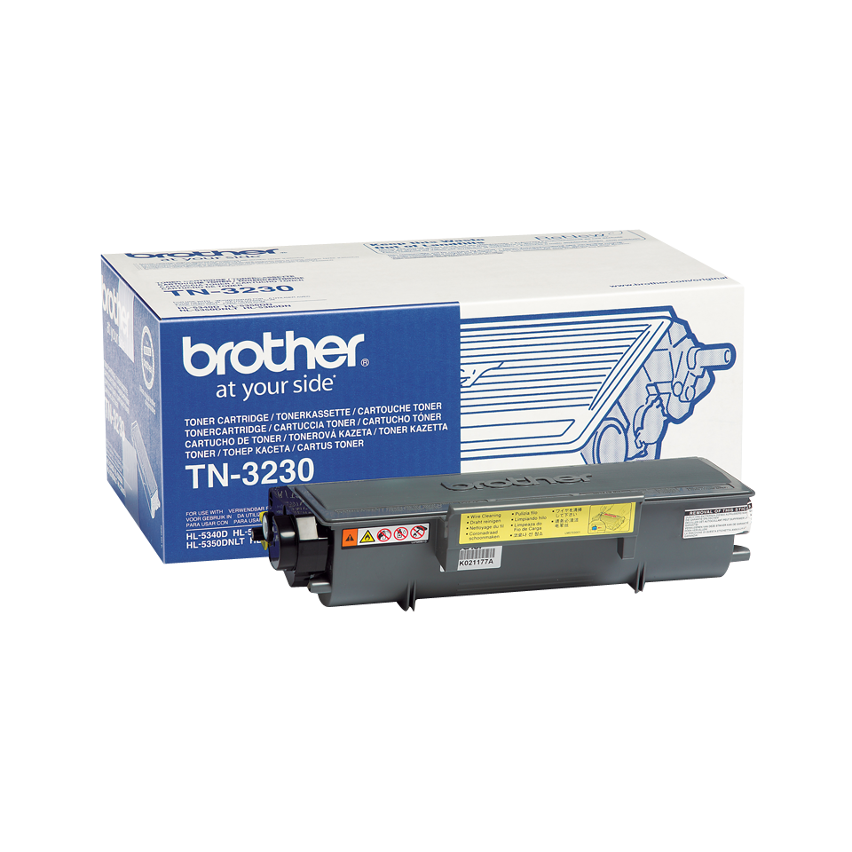 Cartucho de toner preto Brother TN-3230 com caixa azul e branca