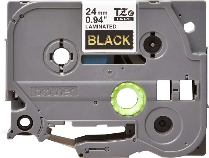 Cartucho de fita para impressora Brother TZ preto laminado 24 mm