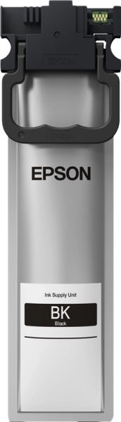 Unidade de tinta preta Epson BK para impressora em embalagem cinza e preta