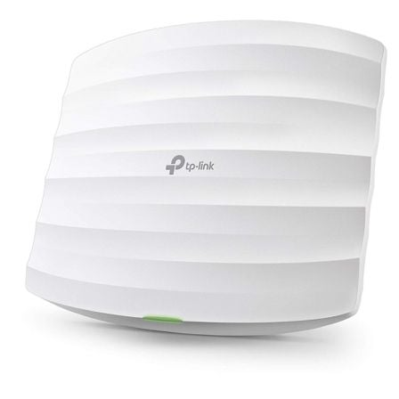 Dispositivo tp-link branco com superfície ondulada e indicador verde