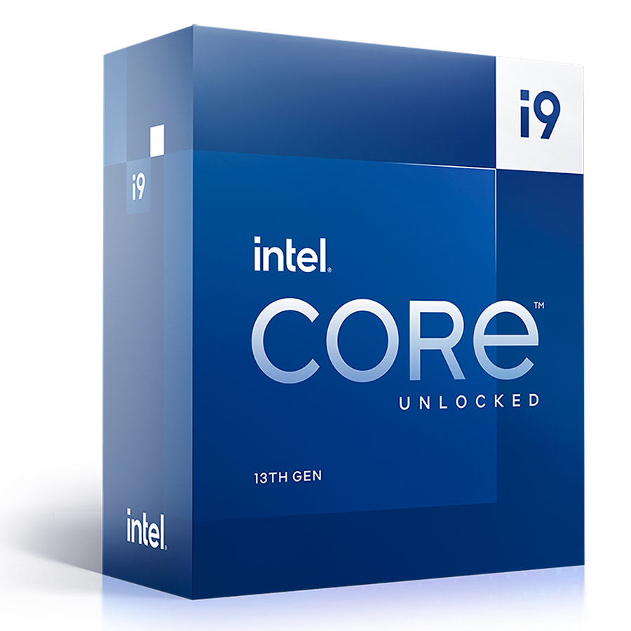 Caixa azul de processador Intel Core i9 13ª geração desbloqueado