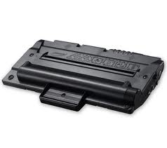 Toner preto para impressora retangular com texto em relevo