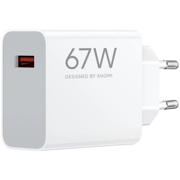 Carregador de parede branco 67W Xiaomi com porta USB