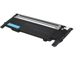 Recipiente de toner preto para impressora em fundo branco
