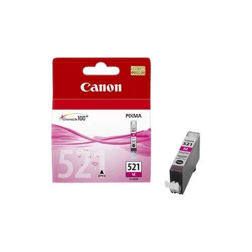 Cartucho de tinta Canon 521 M magenta com embalagem