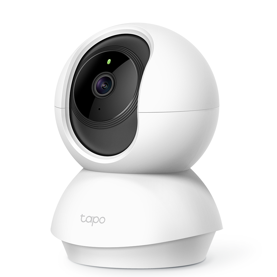Câmara de vigilância branca Tapo com lente preta