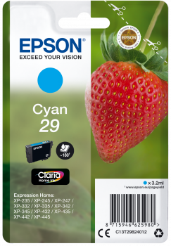 Cartucho de tinta Epson Claria Cyan 29 para impressoras Expression
