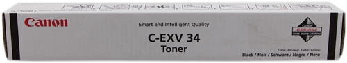 Embalagem de toner Canon C-EXV 34 preta.
