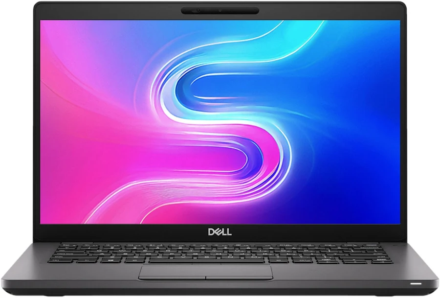 Computador portátil Dell cinzento com ecrã colorido e teclado preto