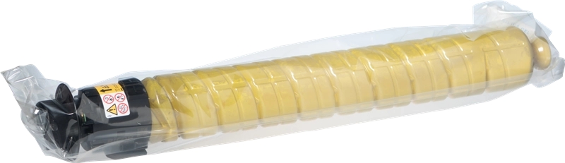 Cartucho de toner amarelo para impressora em plástico transparente