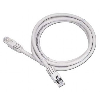Cabo Ethernet branco com conectores RJ45