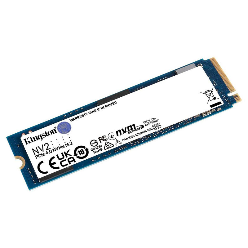 Módulo de armazenamento Kingston NV2 PCIe 4.0 NVMe M.2 com etiqueta branca