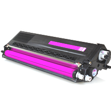 Cartucho toner rosa fluorescente para impressora sobre fundo branco