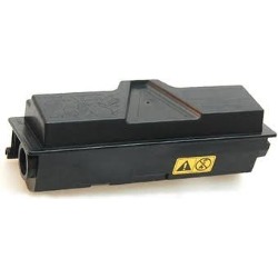 Cartucho de toner preto rectangular com etiqueta amarela