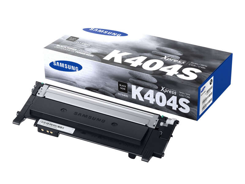 Toner Samsung Xpress K404S preto com caixa cinza e azul