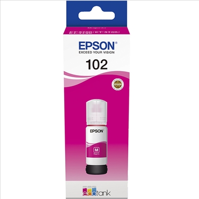 Embalação de tinta Epson 102 magenta para impressora