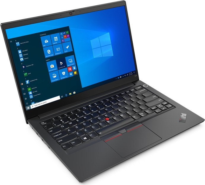 Computador portátil preto ThinkPad com ecrã Windows 10 e teclado QWERTY