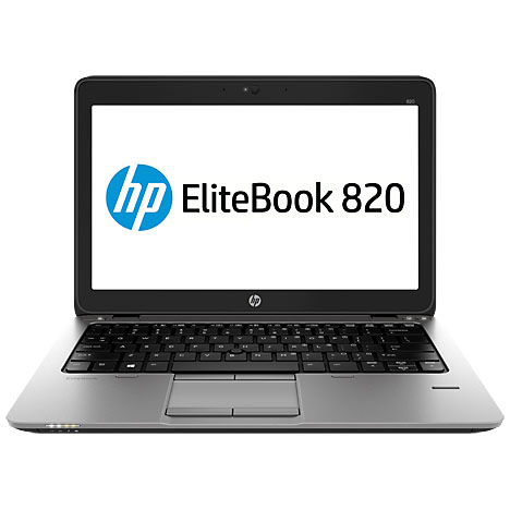 Portátil HP EliteBook 820 com teclado preto e estrutura prateada