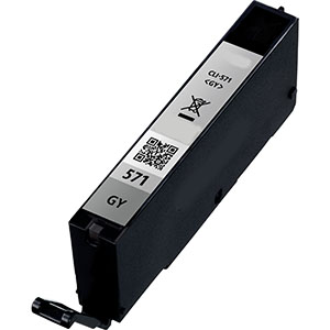 Cartucho de tinta preto com etiqueta branca e código QR