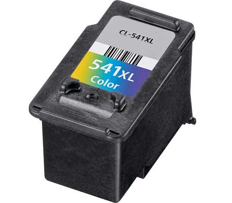Cartucho de tinta preta CL-541XL com etiqueta colorida