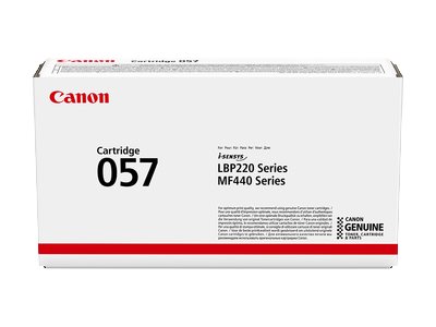 Caixa branca de toner Canon Cartridge 057 com texto e selo