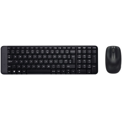 Teclado e rato sem fios preto Logitech