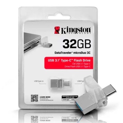 Pen USB Kingston 32GB DataTraveler microDuo 3C em embalagem