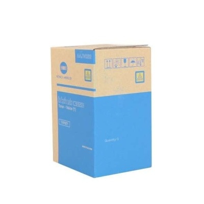 Caixa de papelão reciclado azul e castanho para consumíveis Xerox
