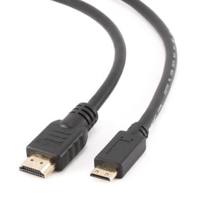 Cabo HDMI preto com conector HDMI standard e micro HDMI
