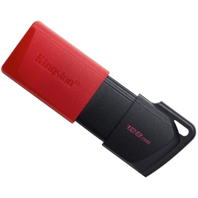 Pen drive Kingston vermelho e preto com capacidade 128 GB