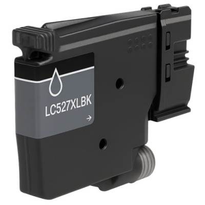 Cartucho de tinta preto com etiqueta LC527XLBK