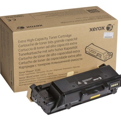 Cartucho de toner Xerox e embalagem em papelão castanho