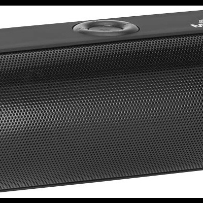 Coluna portátil preta MediaRange com grelha metálica frontal