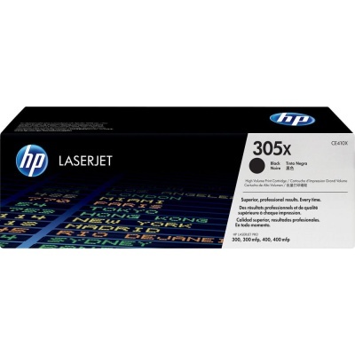 Embalagem de toner HP LaserJet 305X preta para impressoras HP