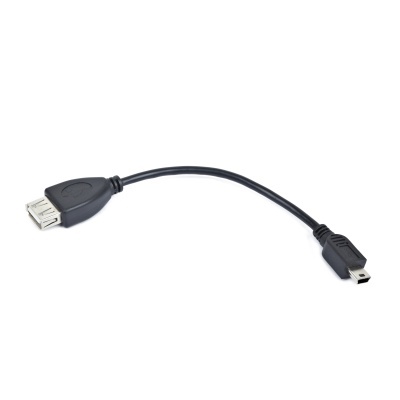 Cabo adaptador USB fêmea para micro USB macho preto