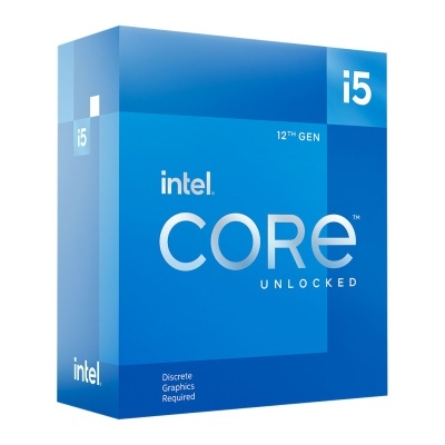 Caixa azul do processador Intel Core i5 12TH GEN UNLOCKED