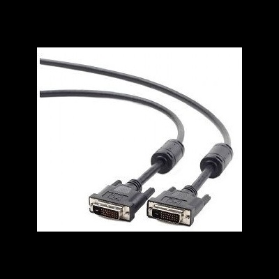 Cabo preto com conectores DVI masculinos em ambas as extremidades