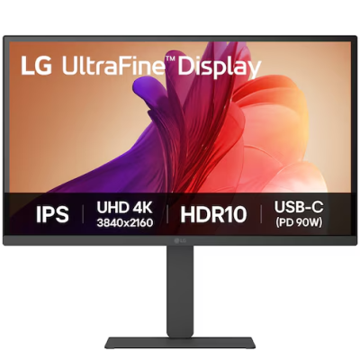 Monitor LG UltraFine Display com ecrã IPS UHD 4K e base preta