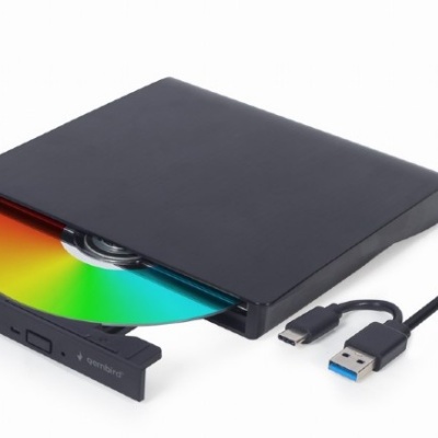 Gravador&#x20;DVD&#x20;Externo&#x20;USB&#x20;Gembird&#x20;DVD-RW&#x20;Slim&#x20;Preto