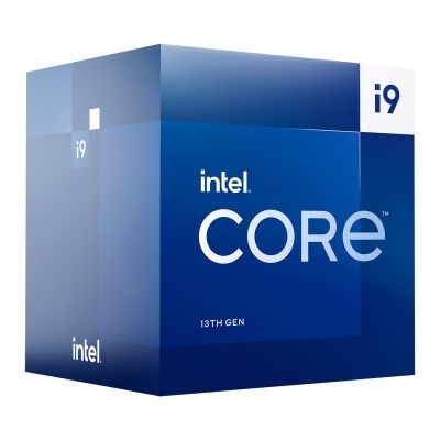 Caixa azul e branca de processador Intel Core i9 13ª geração