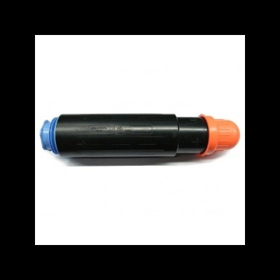 Cartucho de toner preto com tampas azul e laranja