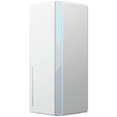 Roteador branco Xiaomi Mesh System AX3000 NE com luz azul central