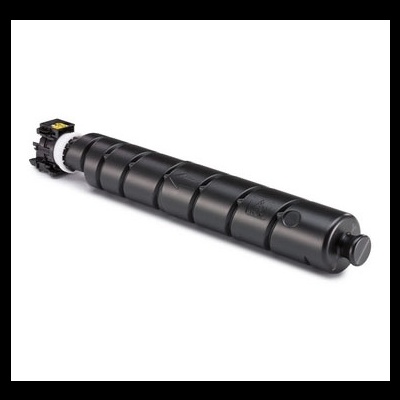 Cartucho toner preto cilíndrico para impressora em fundo branco