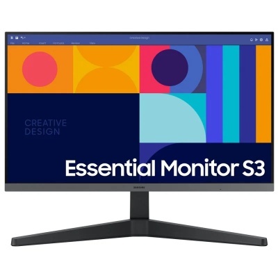 Monitor Samsung Essential Monitor S3 com ecrã colorido e base preta