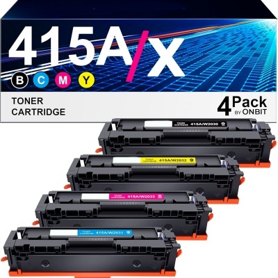 Conjunto de cartuchos de toner coloridos com embalagem 415A/x