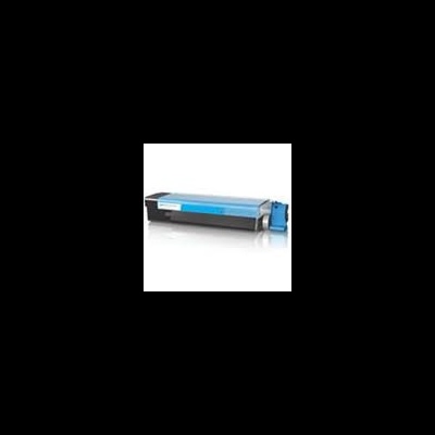 Cartucho de toner azul para impressora em fundo branco