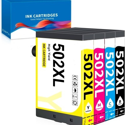 Conjunto de tinteiros de impressão 502XL com caixa azul