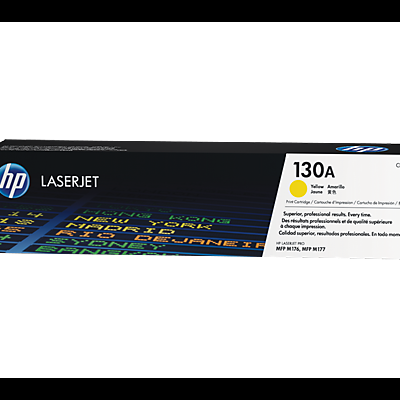 Embalagem do cartucho de toner HP LaserJet 130A amarelo