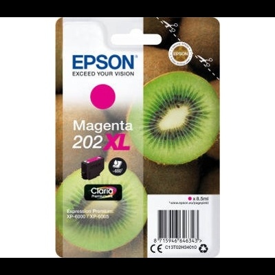 Cartucho de tinta Epson Magenta 202XL com imagem de kiwi